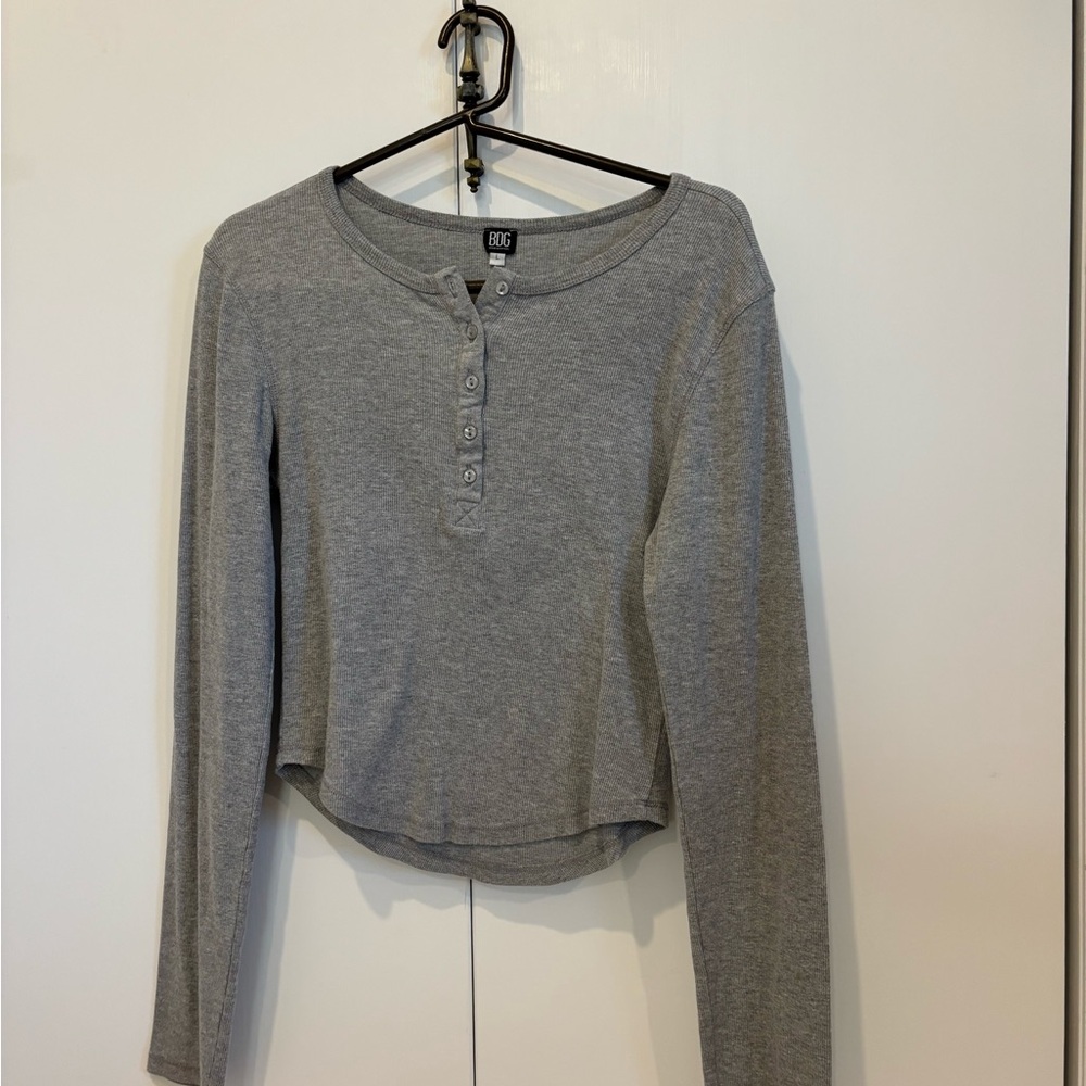 BDG Long Sleeve Henley Top